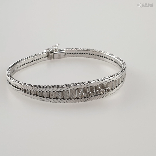 Silberarmband - 800er Silber, zur Mitte verbreiternd
