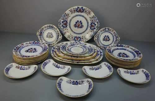 SPEISE - SERVICE / RESTSERVICE / dinner ware, Manufaktur Minton, Stoke-on-Trent / England,