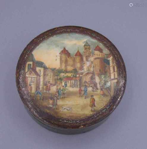 GALANTERIE: SCHNUPFTABAKDOSE AUS ELFENBEIN / TABATIERE / ivory snuff box, wohl 19. Jh., Elfenbein,