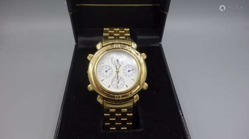 ARMBANDUHR / CHRONOGRAPH - YVES SAINT LAURENT / wristwatch, Quartz. Uhr aus der Yves Saint Laurent