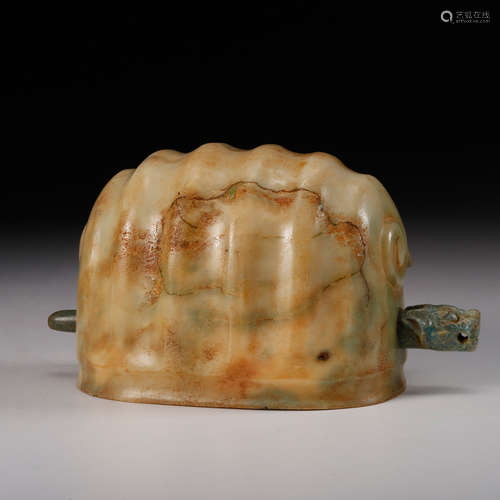 A Chinese Archaistic Jade Head Crown