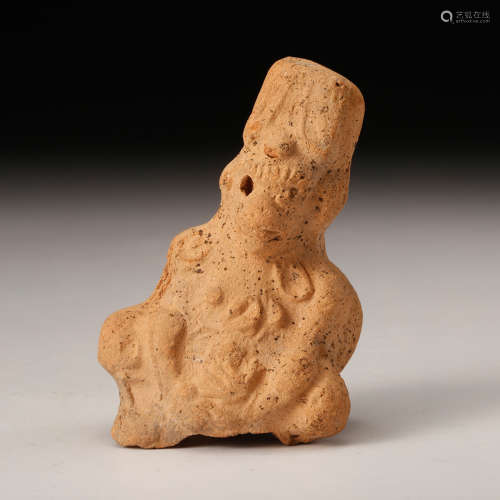 A Chinese Liao Jin Period Clay Figurine
