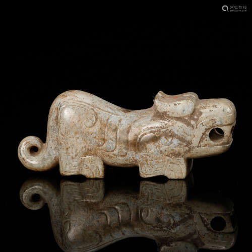 A Chinese Archaistic Jade Beast