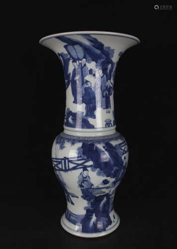 A Chinese Blue White Yen Yen Porcelain Vase