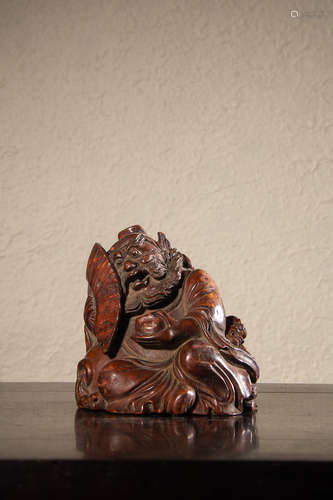 A Chinese Bamboo Root Carved Immortal