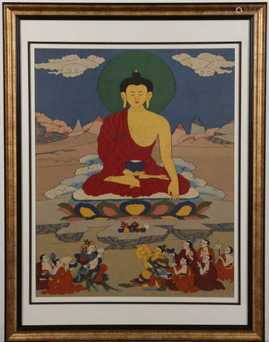 A SAKYAMUNI BUDDHA PATTERN KESI EMBROIDERY