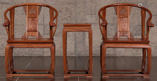 SET OF HUALI WOOD TABLE&CHAIR