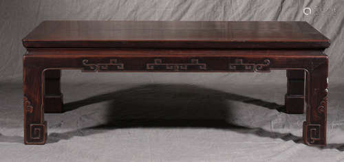 A SUANZHI WOOD TABLE CARVED WITH PATTERN