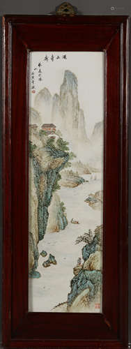 A LANDSCAPE PATTERN PORCELAIN BOARD