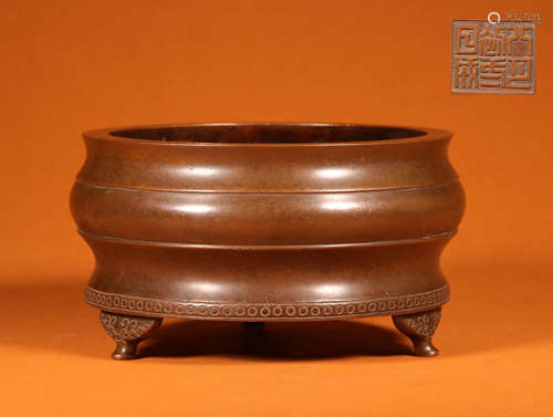 A CHINESE VINTAGE BRONZE INSENCE BURNER