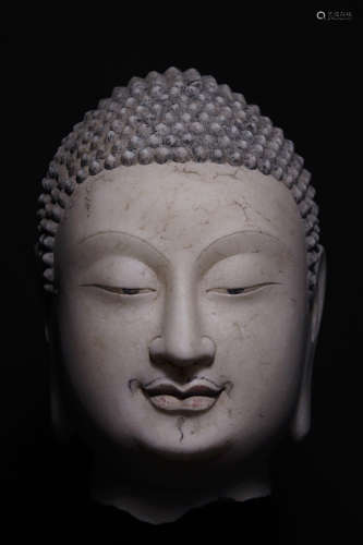 A CHINESE VINTAGE BUDDHA HEAD STATUE