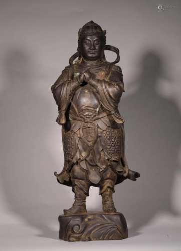 A CHINESE VINTAGE BRONZE BUDDHA STATUE