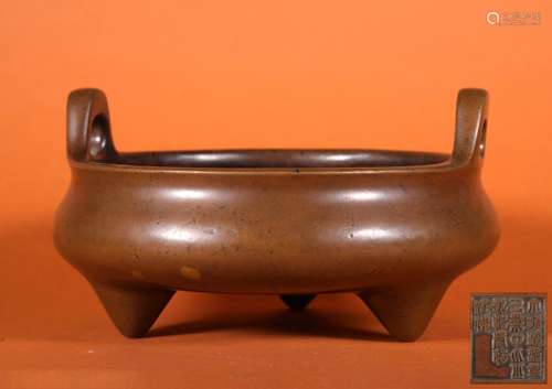 A CHINESE VINTAGE BRONZE INSENCE BURNER