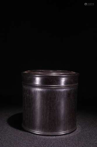 A Chinese Rosewood Tea Jar