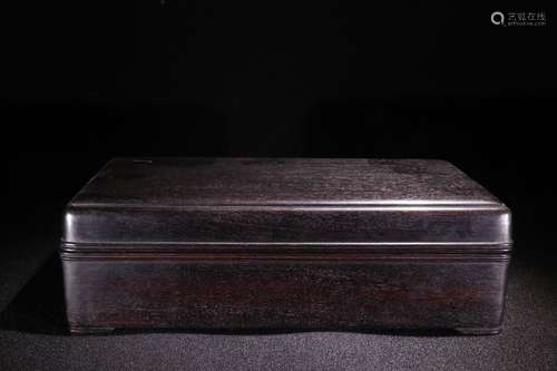 A Chinese Rosewood Box With Cover