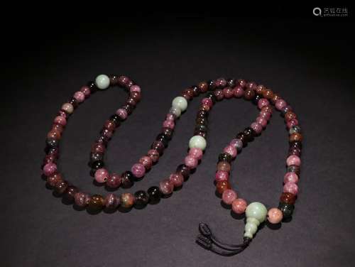 A Chinese Tourmaline Rosary