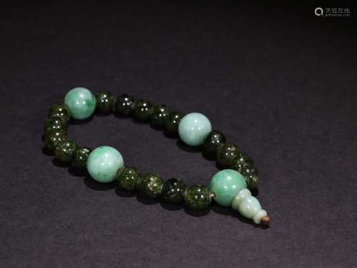 A Chinese Tourmaline Bracelet