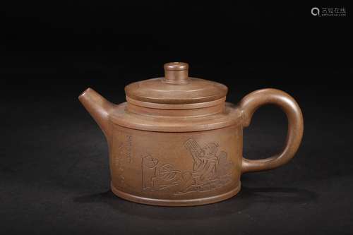 A Chinese Zisha Teapot With 