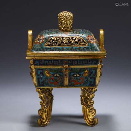 A Chinese Cloisonne Censer
