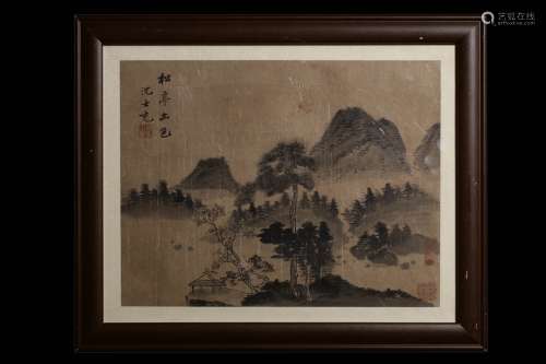 A Chinese Painting  Shen Shichong mark  With Frame