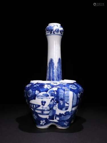 A Chinese Blue And White Story-Telling Vase