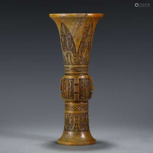 A Chinese Shoushan Stone Vase