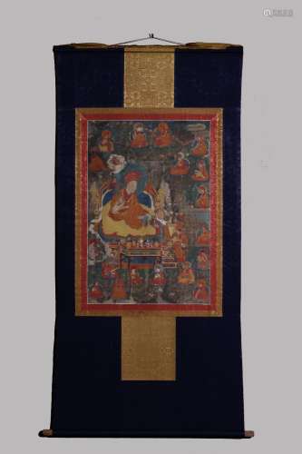 A Chinese Tangka Of Buddha