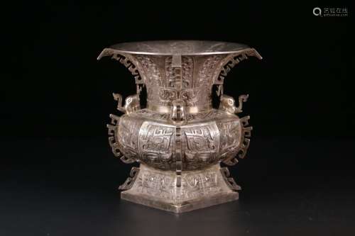 A Chinese Silver Vase