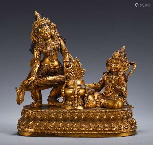 A Chinese Gilt Bronze Buddha