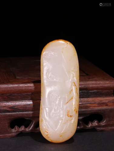 A Chinese Hetian Jade Story-Telling Ornament