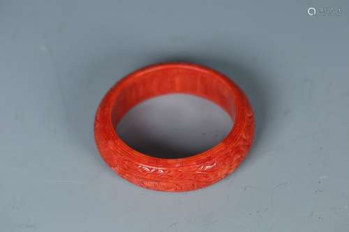 A Chinese Coral Bangle