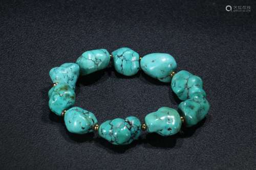 A Chinese Turquoise Stone Bracelet