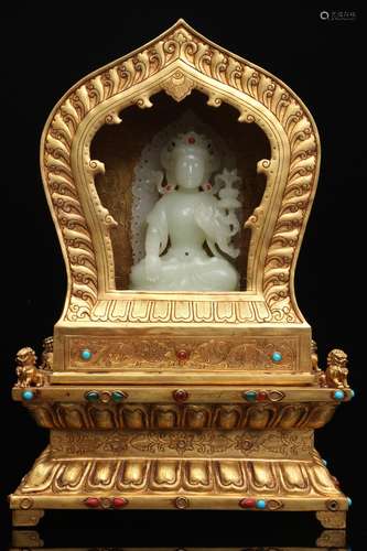 A Chinese Gilt Bronze Buddha