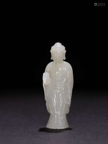 A Chinese Hetian Jade Statue