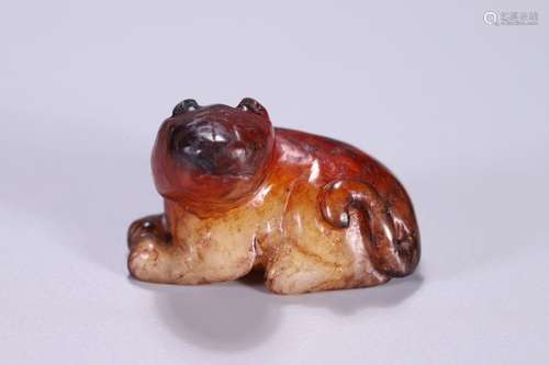 A Chinese Hetian Jade Of Beast