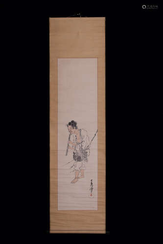A Chinese Vertical Axis Painting Of Figure