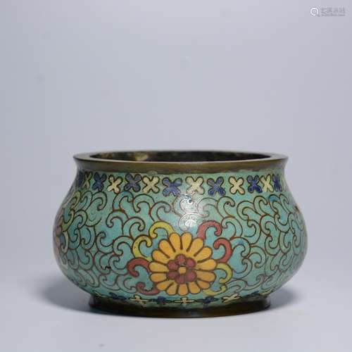 A Chinese Cloisonne Censer