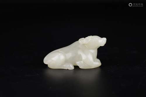 A Chinese Hetian Jade Ornament Of Bull