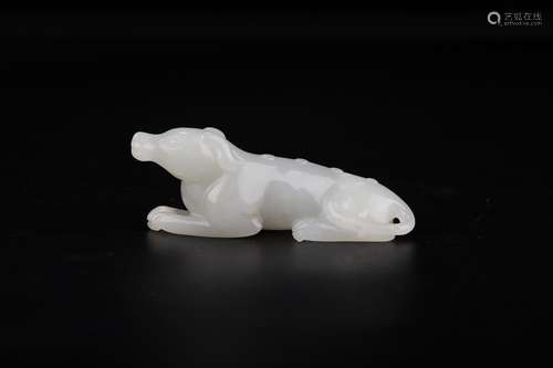 A Chinese Hetian Jade Ornament Of Dog