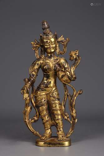 A Chinese Gilt Bronze Bodhisattva Tara