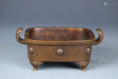 A Chinese Bronze Censer With Mark