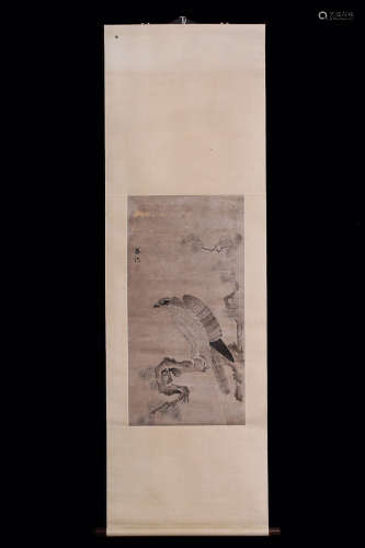 A Chinese Vertical Axis Painting  Lv Jixiong mark