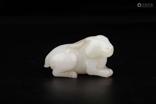 A Chinese Hetian Jade Pendant Of Rabbit Shaped