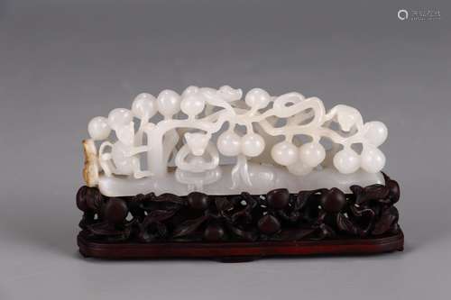 A Chinese Hetian Jade Ornament With Story-Telling Carving