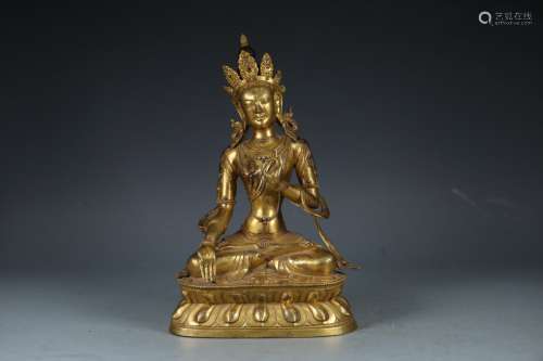 A Chinese Gilt Bronze Bodhisattva Tara