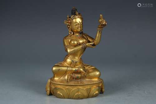 A Chinese Gilt Bronze Buddha