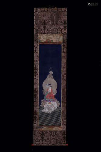 A Chinese Vertical Axis Painting Of Buddha