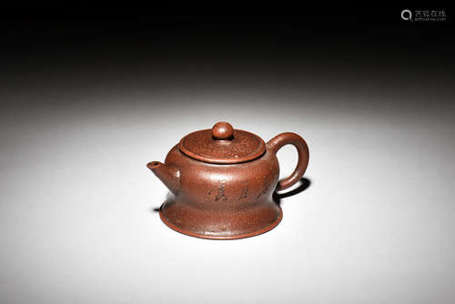 YIXING ZISHA GILT SPLASHED TEAPOT