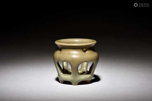 CELADON GLAZED INCENSE BURNER