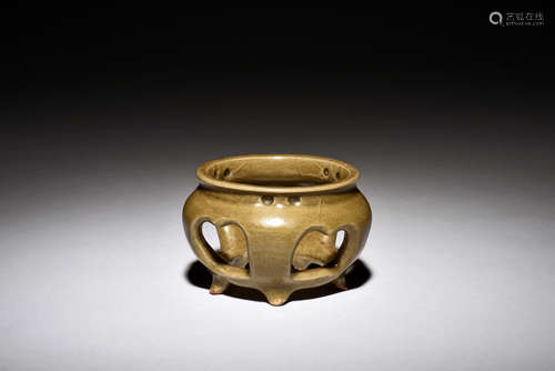 CELADON GLAZED INCENSE BURNER